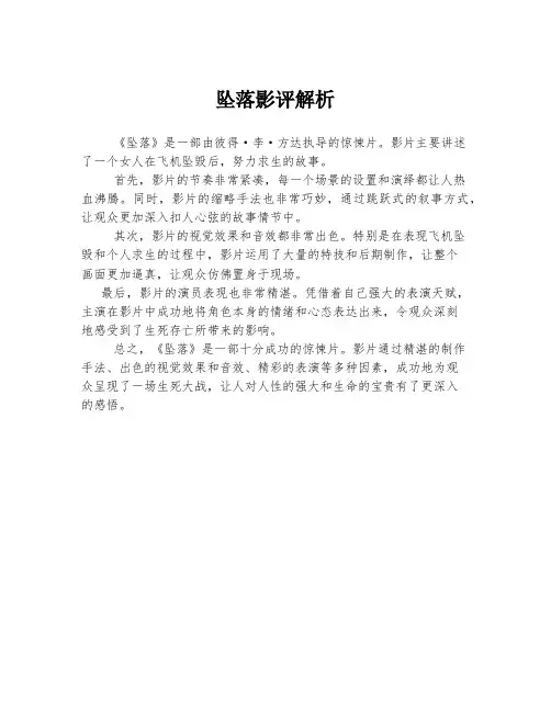 坠落影评解析