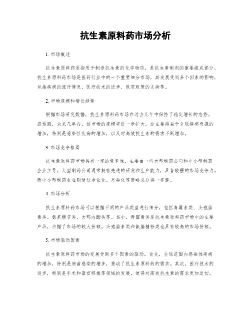抗生素原料药市场分析 2