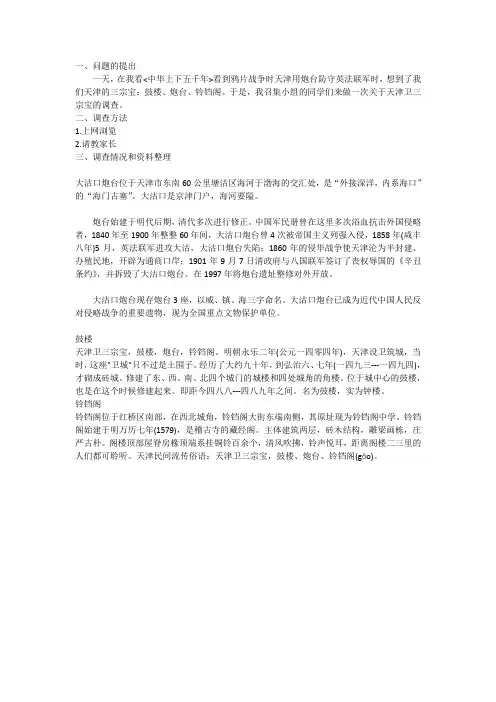 调查报告