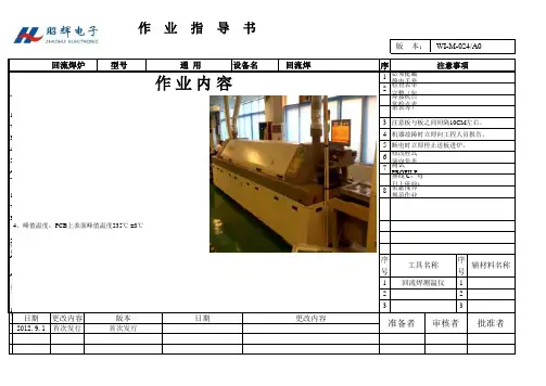 回流焊作业指导书1