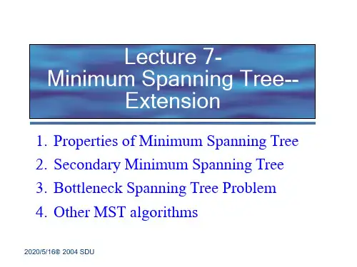 Lecture7-Minimum Spanning Tree-Extension