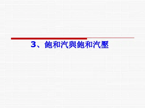 人教版高中物理课件-饱和汽与饱和汽压