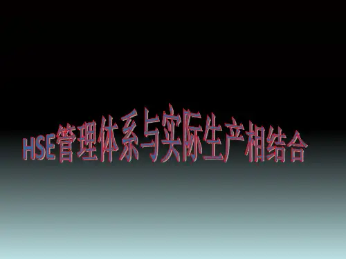 HSE管理体系培训