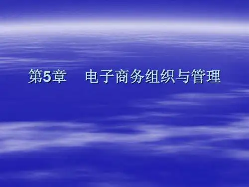 第5章电子商务组织与管理