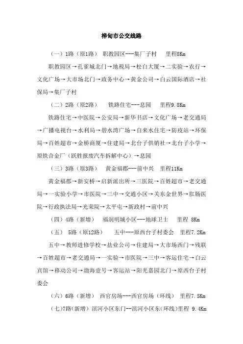 桦甸市公交线路