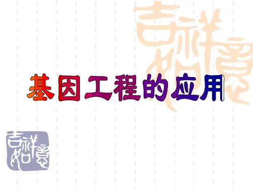 生物：1.3《基因工程的应用》课件ppt(新人教版选修3)