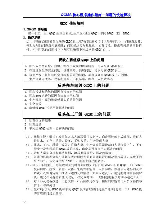 QRQC操作指南简本
