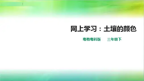 粤教粤科版小学科学新版三年级下册科学第一单元第5课时《网上学习：土壤的颜色》课件