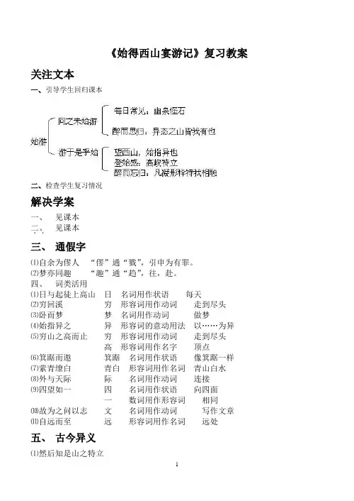《始得西山宴游记》复习教案