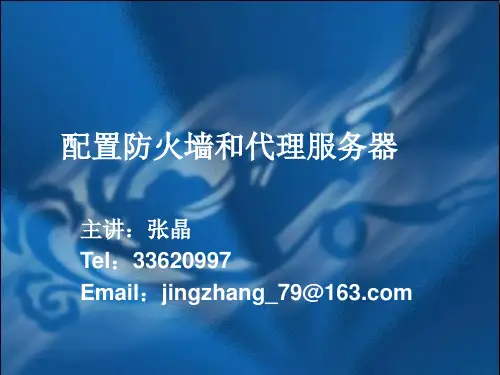 配置防火墙和代理服务器