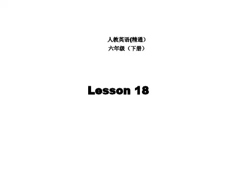 最新人教精通版 六年级英语下册Unit3 We are going to travel.(Lesson18)课件