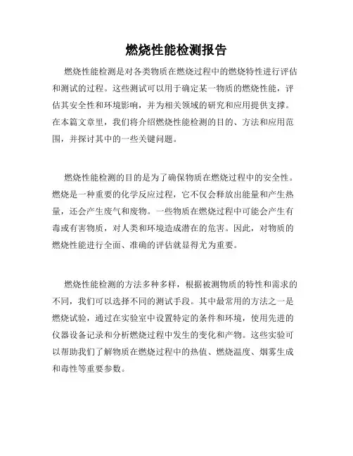 燃烧性能检测报告 2