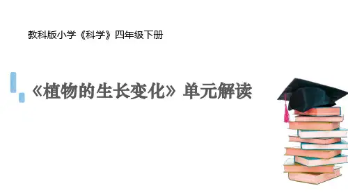教科版科学小学四年级下册《植物的生长变化》单元解读课件