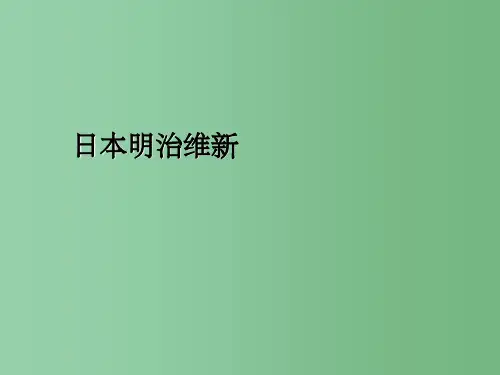 高中历史 第14课 日本近代化的起航—明治维新 1 岳麓版选修1