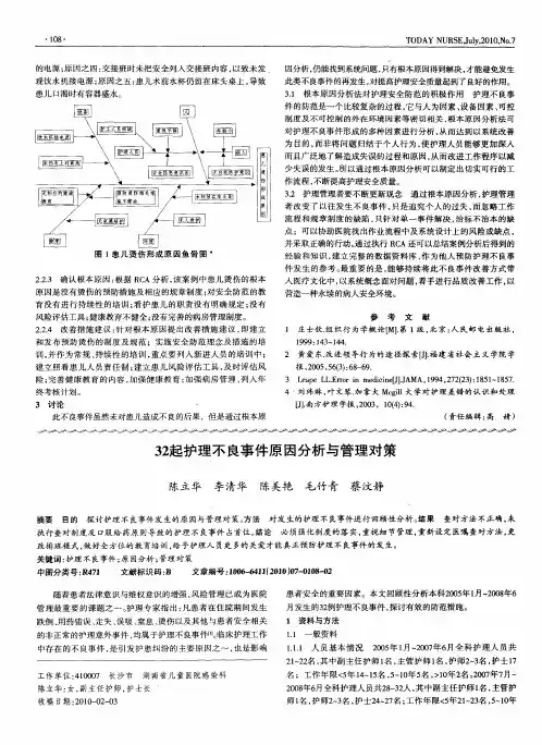32起护理不良事件原因分析与管理对策