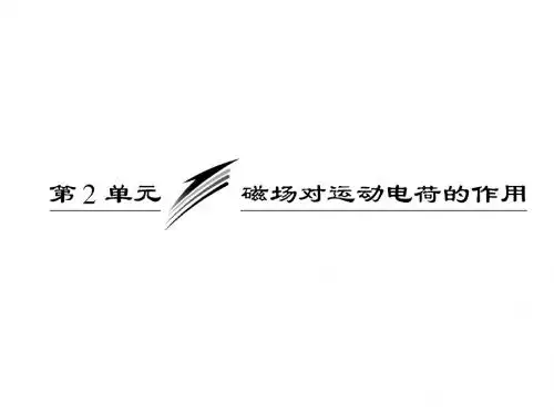 第八章  第2单元  磁场对运动电荷的作用