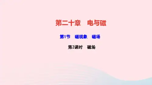 九年级物理全册第二十章电与磁第1节磁现象磁场第2课时磁场作业课件新版新人教版