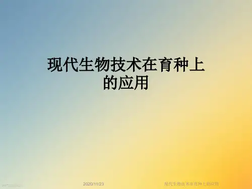 现代生物技术在育种上的应用