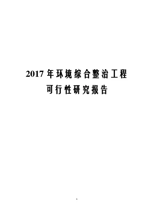 2017年环境综合整治工程可行性研究报告