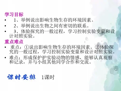 苏教版生物-七年级上册第二节 生物与环境的关系 课件