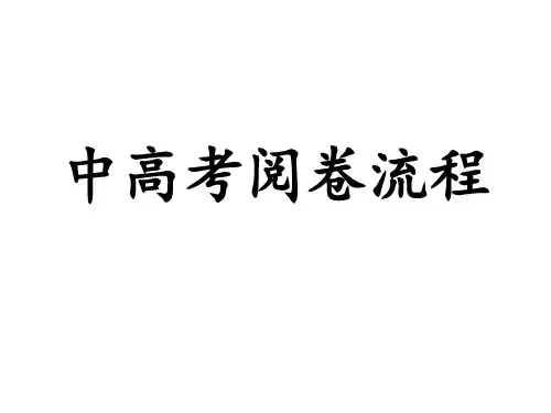 中高考网上阅卷流程