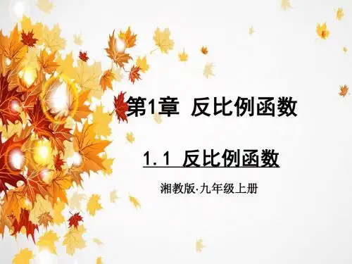 1.1反比例函数