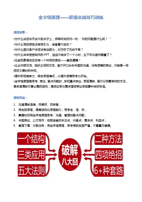 02-吴正凡《金字塔原理——职场实战技巧训练》课程方案