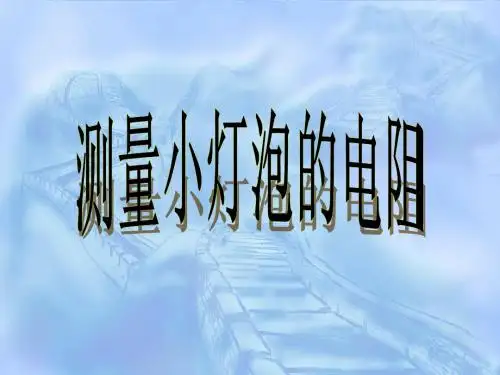 测小灯泡电阻3