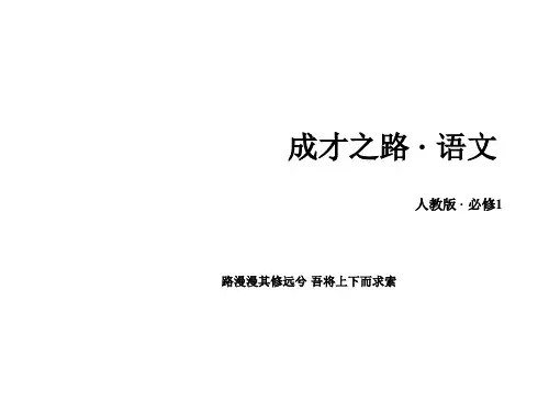 高一人教版语文必修1课件 专题3标点符号