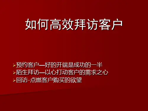 如何高效拜访客户实用PPT(53张)