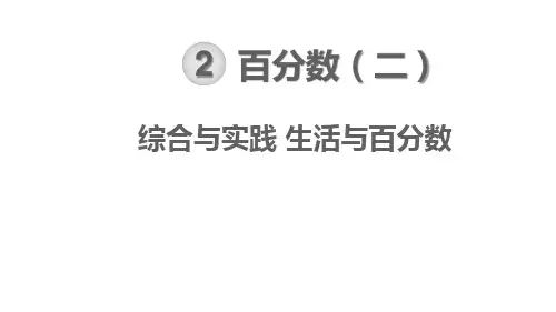 新人教版六年级下册数学第二单元综合与实践 生活与百分数