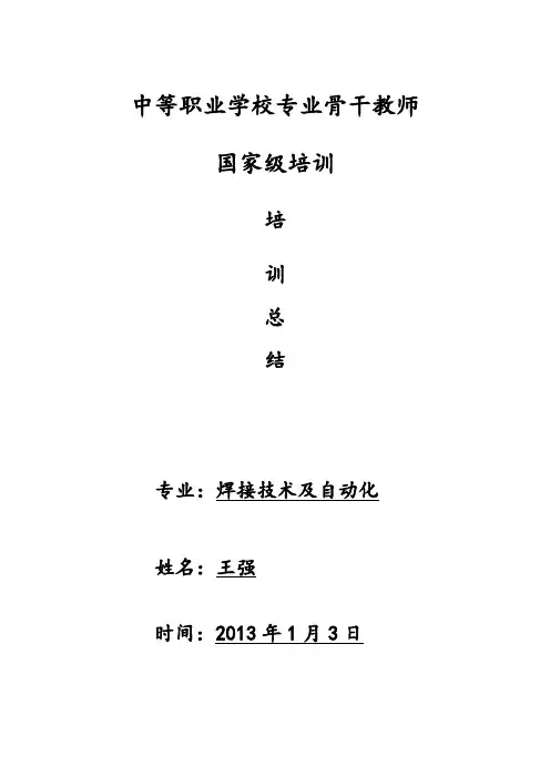 国家骨干教师培训总结王强