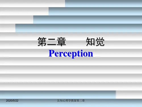 Cognitive Psychology Perception  认知心理学