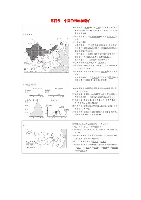 2019高中地理刷题首选卷区域地理第4章中国地理概况第四节中国的河流和湖泊练习(含解析)