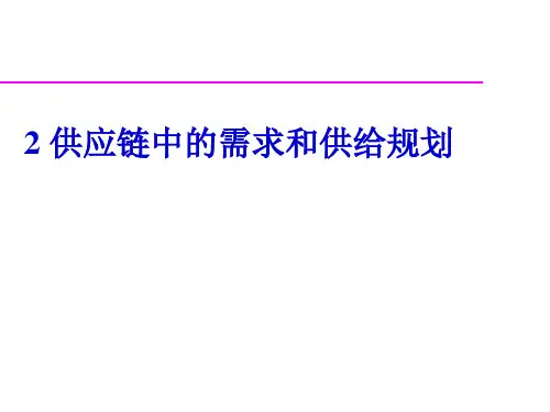 供应链中的需求和供给规划