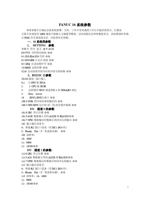 FANUC CNC参数指南