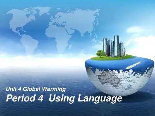 高中英语人教版选修六Unit4 Using language