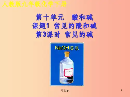 201X年秋九年级化学下册第十单元酸和碱课题1常见的酸和碱第3课时教学课件 新人教版