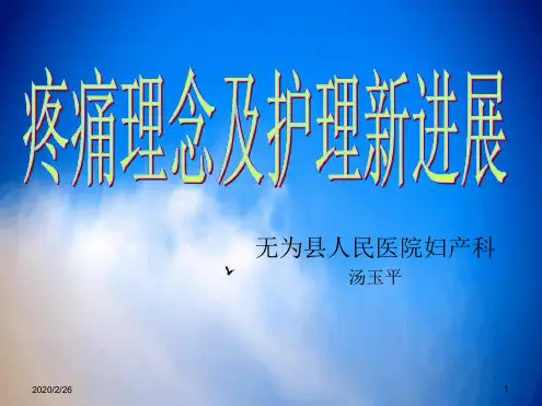 疼痛理念及护理新进展参考幻灯片