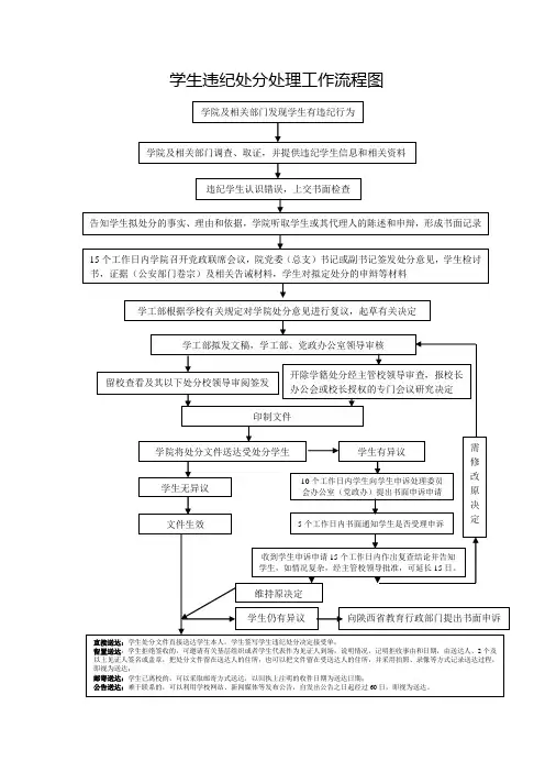 学生违纪处分处理工作流程