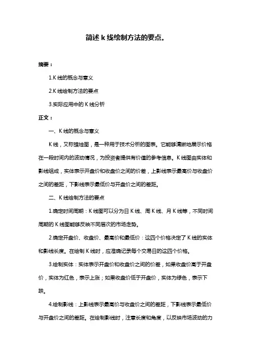 简述k线绘制方法的要点。