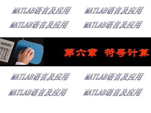 第六章符号计算