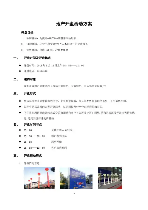 开盘方案