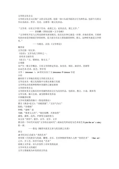 文学的文化含义