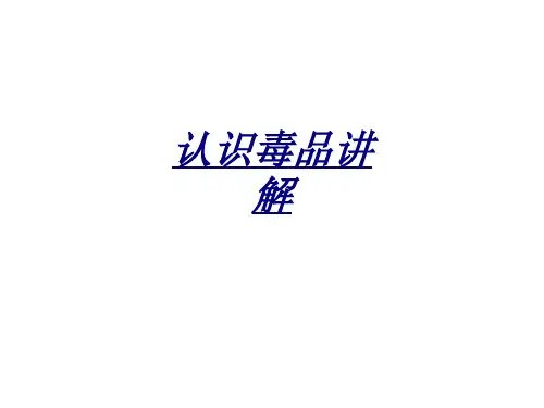 认识毒品讲解讲义