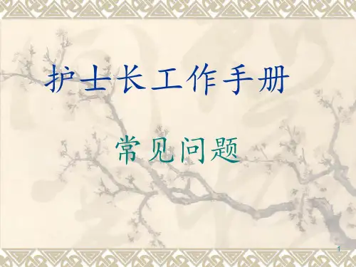护士长手册使用说明PPT课件