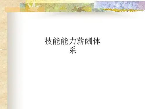 技能能力薪酬体系