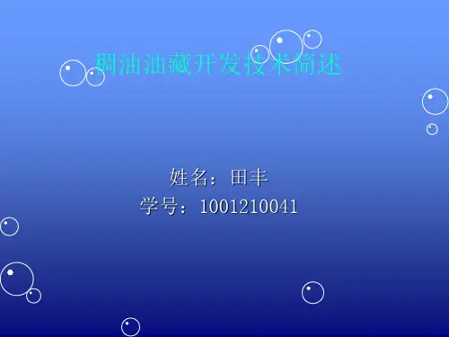 稠油油藏开发技术简述