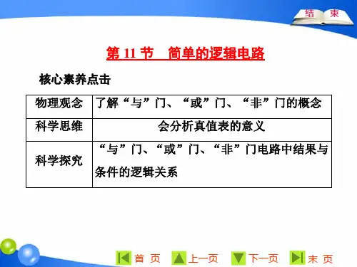 高中物理选修3-1课件 第二章 第11节 简单的逻辑电路
