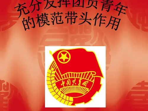 充分发挥团员青年的模范带头作用